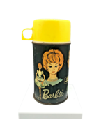 Vintage Mattel Barbie Skipper Midge Thermos, Glass Container, Yellow Lid - £29.05 GBP