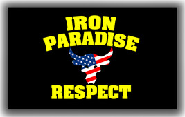 Iron Paradise Respect sport Flag 90x150cm 3x5ft Bodybuilding Best Banner - £11.95 GBP