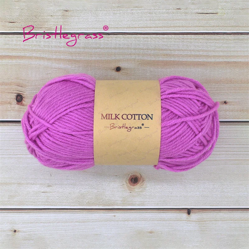 BRISTLEGRASS Acrylic Crochet Wool Yarn 50g Pom-poms Milk Cotton -Garden ... - €2,57 EUR