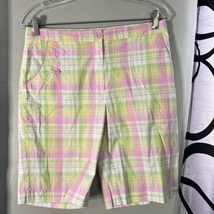 E &amp; P Pro pink plaid, golf shorts, size 6 - £13.87 GBP