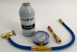 R600a Modern Refrigerant, Gauge &amp; Proseal w Dye Mini Direct Inject Kit #... - £44.07 GBP