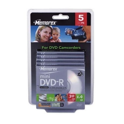 Memorex Mini DVD-R 8cm, 1.4GB Disc, with Jewel Box, 5 Pack - $44.05