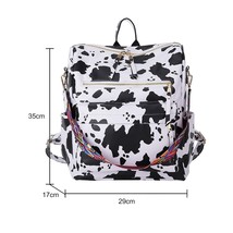 Fashion Women Backpack Animal Leopard Zebra Print Leather Backpacks Retro Casual - £63.07 GBP