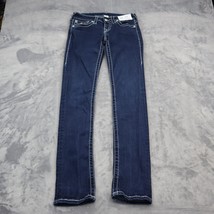 True Religion Pants Womens 26 Blue Denim Low Rise Skinny Flap Casual Jeans - $25.72