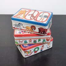3pc Vintage 1980&#39;s JSNY Hong Kong Kids Magnet Sets w/ Tins - ABC, Christmas, Zoo - £24.12 GBP