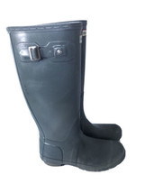 HUNTER BOOTS Womens Rain Boots Olive Green Original Tall Gloss Sz 7 - £19.33 GBP