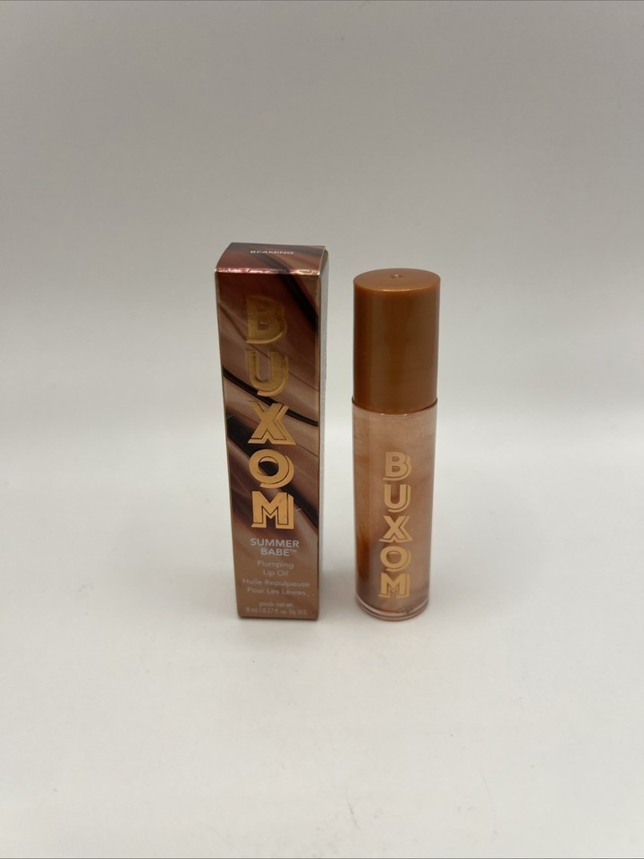 BUXOM Summer Babe Plumping Lip Oil in Beaming/ Sheer Bronze .27 fl oz Ne... - $14.84