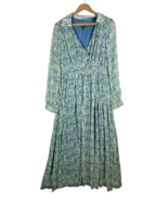 Taylor Maxi Dress Size 8 Blue Green Chiffon Layered Empire Waist Chiffon... - $49.72