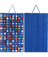 Hanging Storage Organizer for Toy Cars Felt Display Case Hold up 60 Toy ... - $17.37
