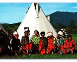 Indian Chief Gathering Montana Indian Celebrations MT UNP Chrome Postcar... - $4.90