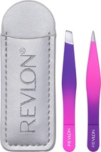 Revlon Mini Tweezer Set To Go, Slant and Point Tip Tweezers, Made with S... - $9.87