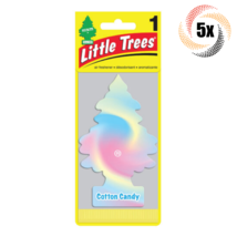 5x Packs Little Trees Single Cotton Candy Scent Hanging Trees | Prevents Odor! - £8.17 GBP