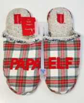 Target Wondershop Men&#39;s PAPA ELF Plaid Slide Holiday Christmas Slippers Large 11 - £13.40 GBP