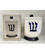 World Bazar Hannukah Dreidel Ceramic Snack Cookie Jar Hebrew Judaica 10&quot; - $39.59