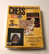 Chess Mania Master Sargon 3000 Three Pack CD Rom Vintage 80s Sealed New - £25.29 GBP