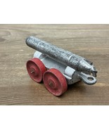 Vintage Barclay Manoil Lead Torpedo On Cart With Wood Wheels  - $67.93 CAD