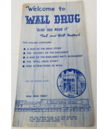 Wall Drug Brochure 1950s South Dakota Ted Bill Hustead Fold Out Map Badl... - £11.12 GBP