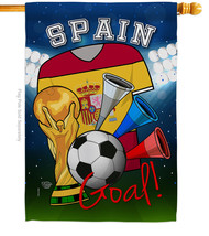 World Cup Spain Soccer House Flag 28 X40 Double-Sided Banner - £29.64 GBP