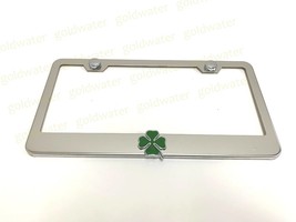 3D Quadrifoglio Emblem Stainless Steel Chrome License Plate Frame QV Alf... - $23.13