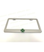3D Quadrifoglio Emblem Stainless Steel Chrome License Plate Frame QV Alf... - $23.13