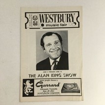 1970 Westbury Music Fair Lee Gubber &amp; Shelly Gross Present The Alan King... - $18.97