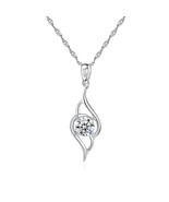 S925 Silver Necklace Moissanite Pendant for Women SN0701 - $13.00