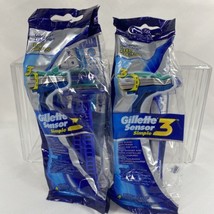 (2) Gillette Sensor 3 Simple Men&#39;s Disposable Razors 4 Count Each Ultrag... - $7.29