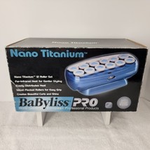 BaByliss Pro Nano Titanium Hot Roller Hair Curler Set of 12 Rollers - TESTED - £31.64 GBP