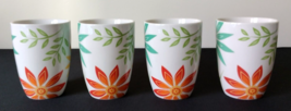Set of 4 Corelle Coordinates HAPPY DAYS Floral Porcelain Coffee Mugs 12 oz - $28.01