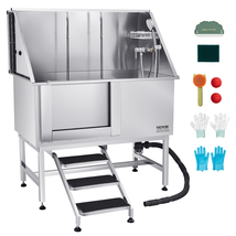 VEVOR 50 Inch Stainless Steel Dog Washing Station w/ Stairs (Left Door) - $809.99