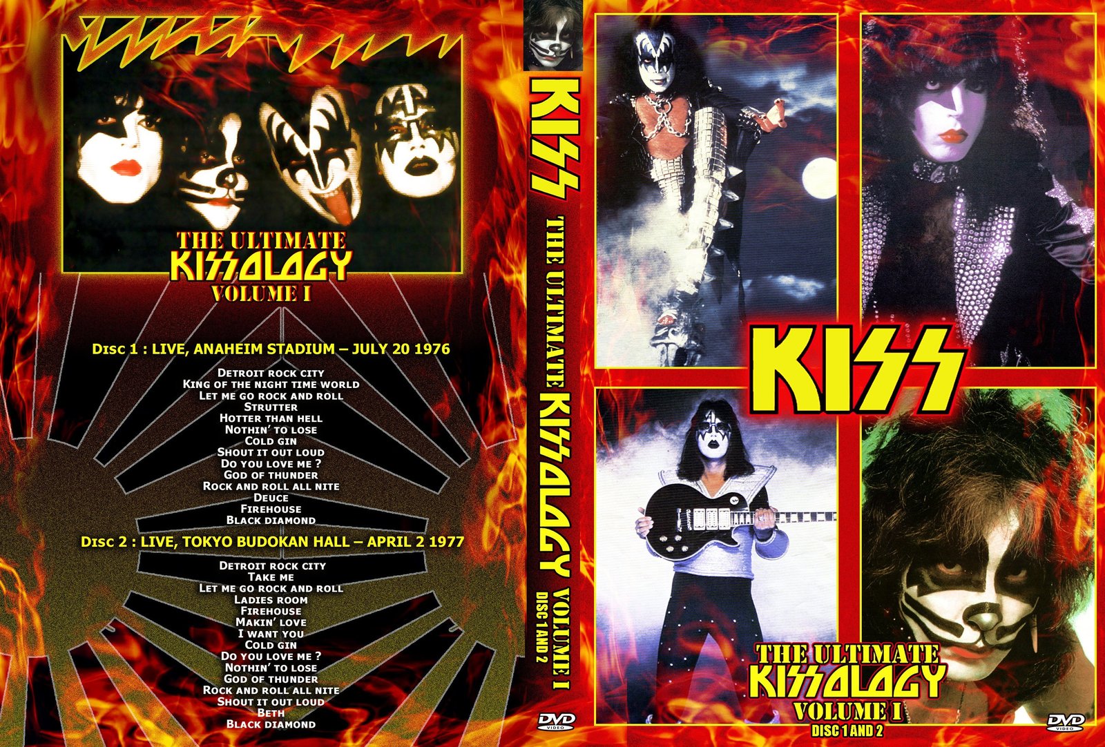 Kiss The Ultimate Kissology Vol 1 DVD Anaheim 1976 and Tokyo 1977 Pro-Shot - $25.00