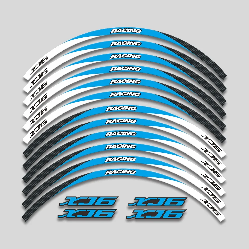 For YAMAHA xj 6 XJ6 17inch Motorcycle Accessories Stickers Wheels Hub Reflective - £16.81 GBP