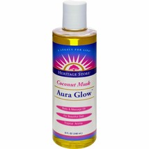 Aura Glow Massage Oil-Coconut Heritage Store 8 oz Liquid - £16.66 GBP