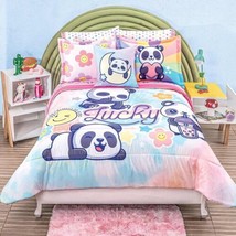 Little Panda Lucky Girls Reversible Comforter Set And Sheet Set 8 Pcs Queen Size - £114.74 GBP