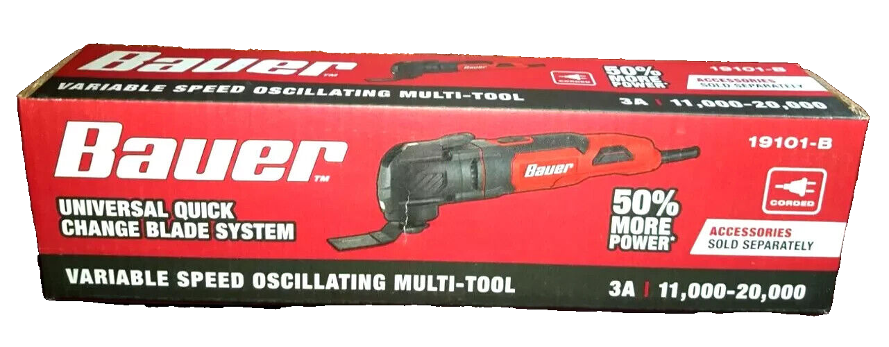 Bauer Variable Speed Corded Oscillating Multi-Tool - Item #19101-B - $62.36