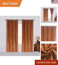 Classic 52x63&quot; Velvet Blackout Drapes - Stylish Grommet Panels, Machine ... - $57.00