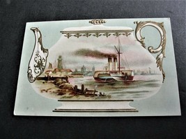 Victorian Ephemera 1800s- Lithographed, Small Ship -Trade Card-Lion Coffee. - £9.78 GBP