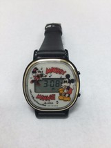 Lorus by Seiko Mickey &amp; Minnie Digital/Musical Black Leather Watch REF. ... - $1,035.59 MXN