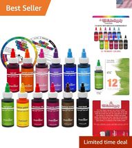 12 Food Color 2.3-Ounce Liqua-Gel Cake Food Coloring Variety Pack with C... - $104.16