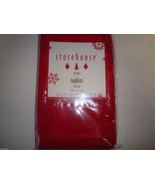 New Storehouse 4 Napkins 100% Cotton 20 x 20&quot; Holiday Red with Red Metallic - $33.69 CAD
