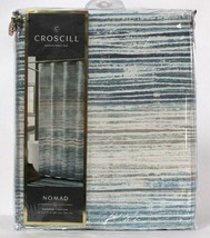 1 Count Croscill Nomad Blue 72 In X 72 In Shower Curtain 100% Polyester - $35.99