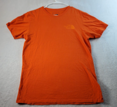 The North Face T Shirt Men Size Small Orange 100% Cotton Short Sleeve Round Neck - £6.67 GBP