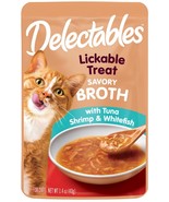 Hartz Delectables Savory Broth Lickable Treat for Cats Tuna Shrimp and W... - £33.24 GBP