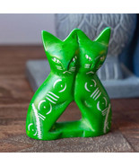 Home Décor Soapstone Twin Cats - Green - $18.31