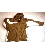 Obermeyer Jacket Youth Size 12 Brown White Snowboarding Skiing Zip Winte... - $14.05