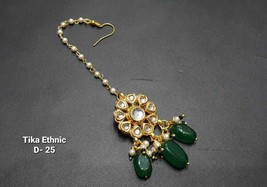 Indian Kundan Jewelry Set  Tikka Tika Women Bollywood New Design Beautif... - £13.69 GBP