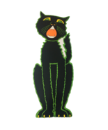 Beistle Halloween Decoration Black Cat Wall Door Vintage Trick or Treat ... - $17.99