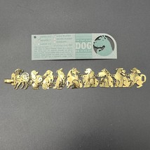 Vintage Wild Bryde Dog Breeds Bracelet Dalmatian Poodle Dachshund Terrier W Tag - $48.33