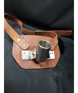 Vintage 1960s Aluminum &amp; Leather Waist Belt Ocean Fishing Pole Rod Holde... - $804.96 MXN
