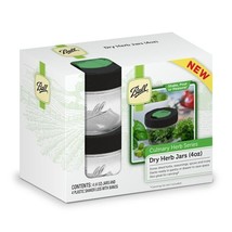 4oz Ball Storage Series Dry Herb Spice Salt Jars Set of 4 with Shaker Caps - £20.11 GBP